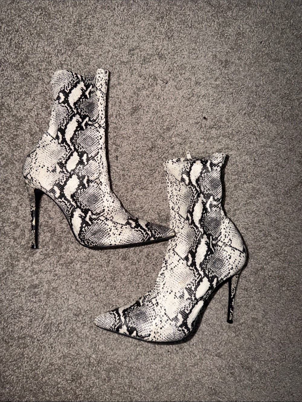 Steve Madden leather snakeskin boots